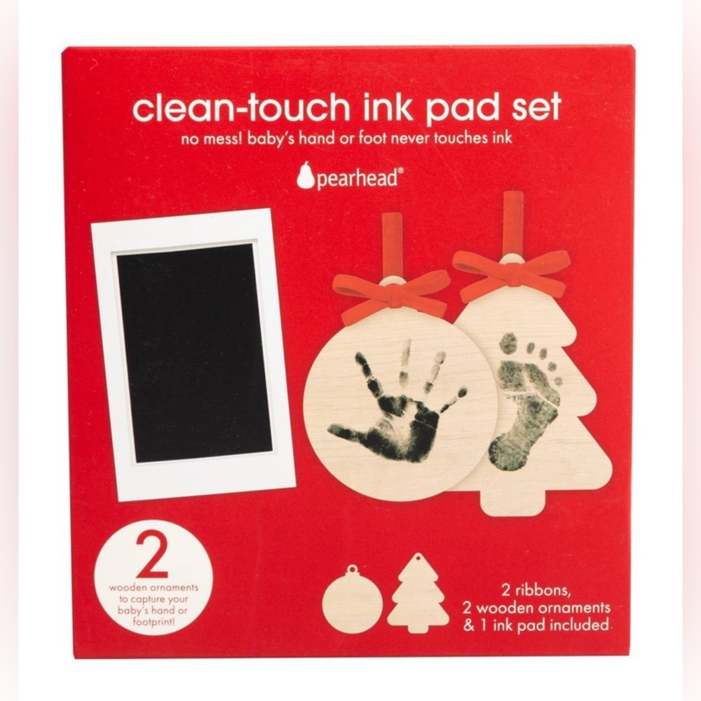 Pearhead Red Clean-Touch Ink Pad Kit